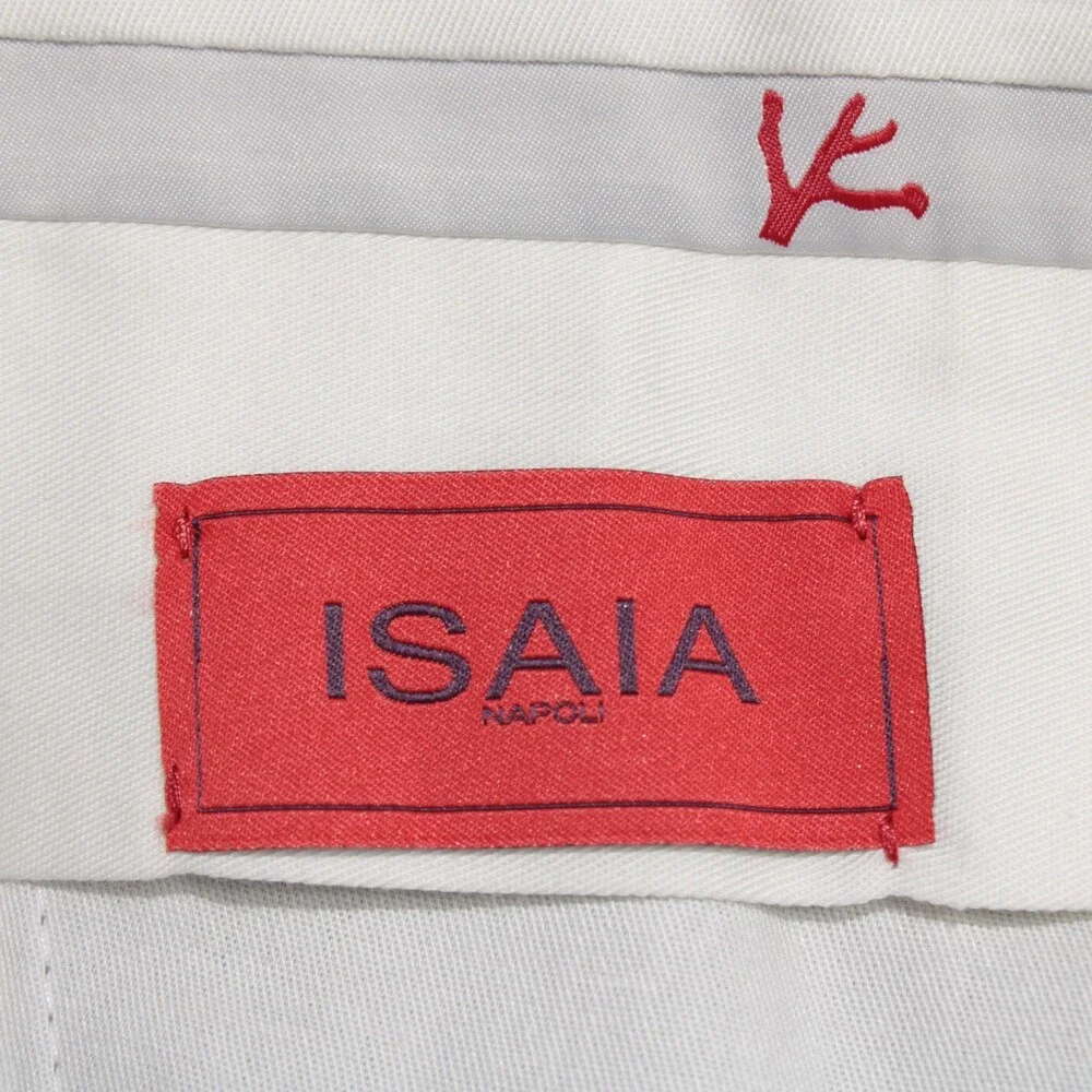 Isaia NWT Dress Pants Size 50 (US 34) Regular Fit in Gray Melange 100% Wool